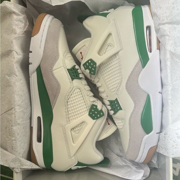 Nike Air Jordan 4 SB Sail Pine Green Neutral Grey White DR5415-103 size 8 - 10